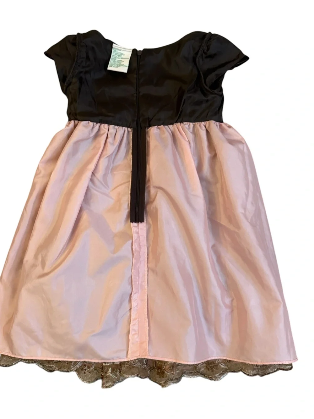 Vintage Y2K Laura Ashley Brown Pink Velvet Tulle Dress Toddler 24M Holiday